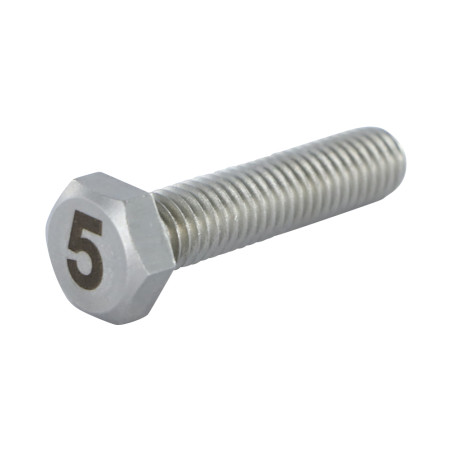 1 x Vite Per Metalli Testa Esagonale 8X35 Acciaio Inox A4 Lettera Di Incisione FIGURA 5