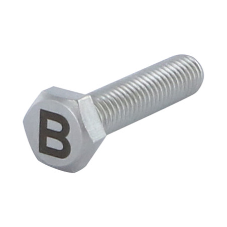 1 x Vite Per Metalli Testa Esagonale 8X35 Acciaio Inox A4 con incisione di lettere "B"