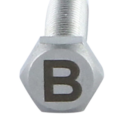 1 x Vite Per Metalli Testa Esagonale 8X35 Acciaio Inox A4 con incisione di lettere "B"