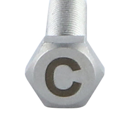 1 x Vite Per Metalli Testa Esagonale 8X35 Acciaio Inox A4 con incisione di lettere "C"