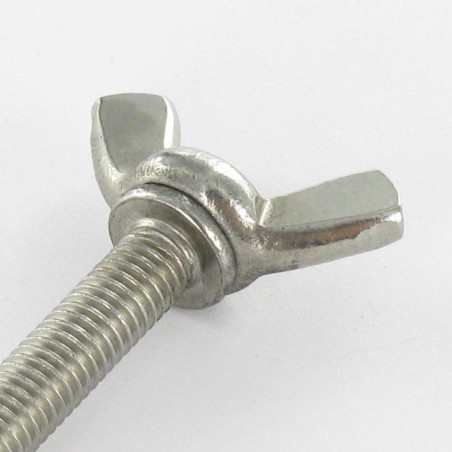 1 x Vite Alette M8X40 Stile Americano Acciaio Inox A2