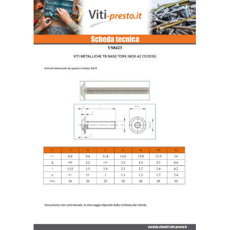 1 x Vite Per Metalli Testa Bombata Flangia T30 M6X14 Discussione completa Acciaio Inox A2