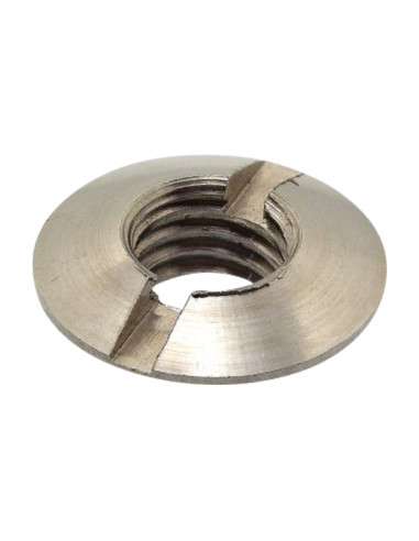 1 x Dado fresato con intaglio M10 Acciaio Inox A4