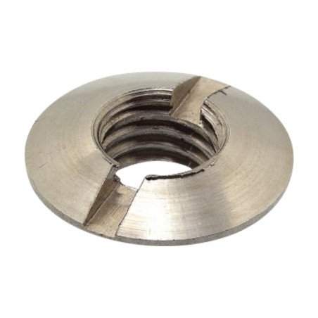 1 x Dado fresato con intaglio M10 Acciaio Inox A4
