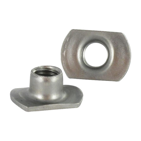 1 x Dado Cilindrica A Saldare M6 19X11 Alto 7.5 Acciaio Inox A2
