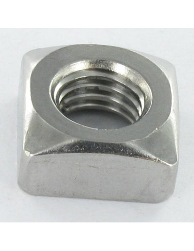 1 x Dado Quadrato Acciaio Inox A2 M6 10X10X5
