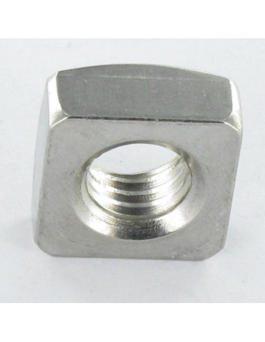 1 x Dado Quadrato Acciaio Inox A2 M6 10X10X5