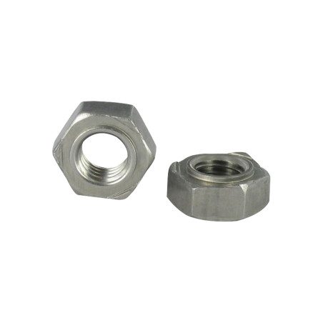 1 x Dado esagonale A Saldare Acciaio Inox A2 M10