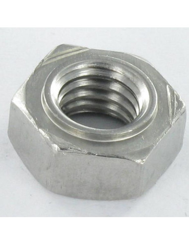 1 x Dado esagonale A Saldare Acciaio Inox A2 M10