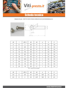 Rivetto Testa Poelier Acciaio Inox A2 2,5X8 2