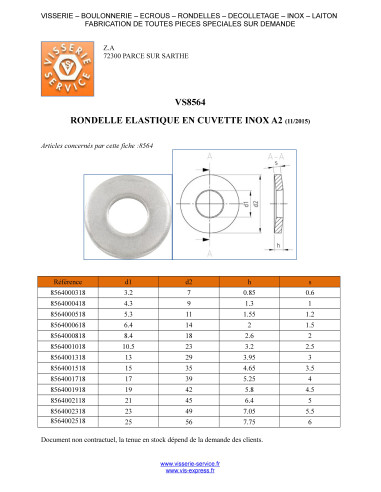 1 x Rondella ELAST In CIOTOLA M14X35X3.5...