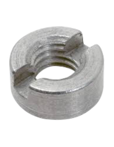 1 x Dado Cilindrico Fessurato Acciaio Inox A1 M2.5