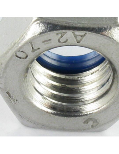 1 x Dado autobloccante Acciaio Inox A2 M8 Wax