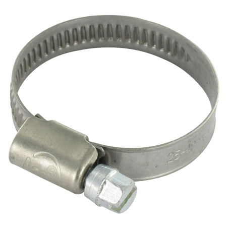 1 x Fascetta Acciaio Inox W4 Diametro 40 con 60 larghezza di banda 9 Vite Zincate