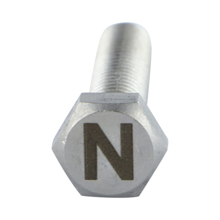 1 x Vite Per Metalli Testa Esagonale 8X35 Acciaio Inox A4 con incisione di lettere "N"