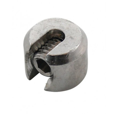 1 x FERMARE BURRO Acciaio Inox A4 Per Cavo Da Diametro 5