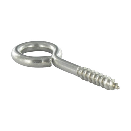 1 x Golfare A Vite Legno 4X30 Lunghezza Totale 48 Occhio 8 Acciaio Inox A2