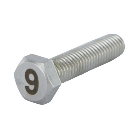 1 x Vite Per Metalli Testa Esagonale 8X35 Acciaio Inox A4 Lettera Di Incisione FIGURA 9