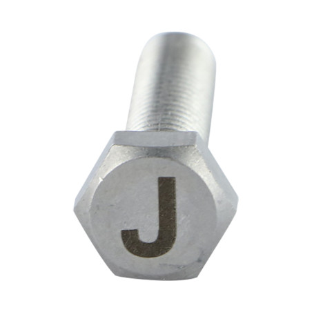 1 x Vite Per Metalli Testa Esagonale 8X35 Acciaio Inox A4 con incisione di lettere "J"
