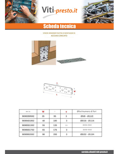 1 x Piastra D ASSEMBLAGGIO Sendzimir 65X176