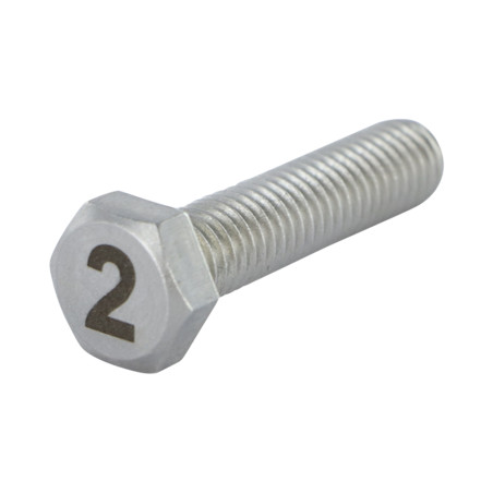 1 x Vite Per Metalli Testa Esagonale 8X35 Acciaio Inox A4 Lettera Di Incisione FIGURA 2
