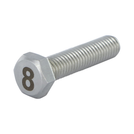 1 x Vite Per Metalli Testa Esagonale 8X35 Acciaio Inox A4 Lettera Di Incisione FIGURA 8