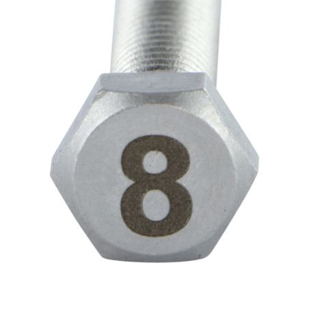 1 x Vite Per Metalli Testa Esagonale 8X35 Acciaio Inox A4 Lettera Di Incisione FIGURA 8