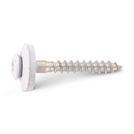 1 x Vite di cresta Testa Forata Bombata T20 Acciaio Inox A2 Ral9010 Bianco Puro 4,5X100RD.EPDM
