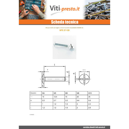 1 x Vite Testa Poelier Larga Con Intaglio In Croce M6X70 Discussione completa Acciaio Inox A2