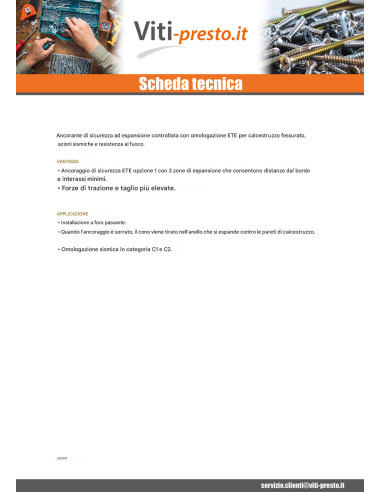 1 x Bullone (Venduto Con Dado) Ancoraggio...
