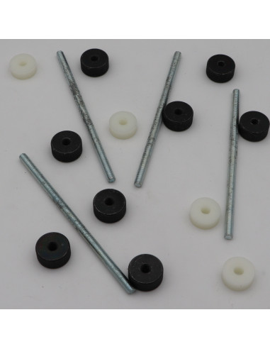 1 x KIT Filetto M6X130 Zincate Con Dado