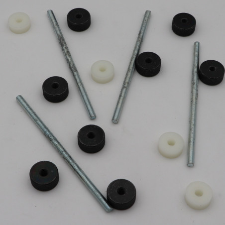 1 x KIT Filetto M6X130 Zincate Con Dado