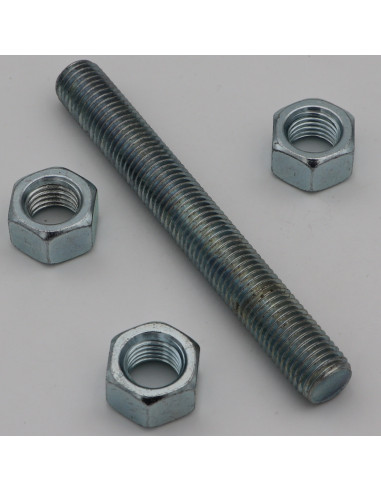 1 x KIT 1 Filetto M16X130 Con 3 Dado M16 Zincate