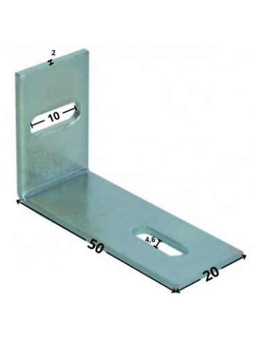 1 x Staffe Regolazione 32X50X20 2 Fori Zincate
