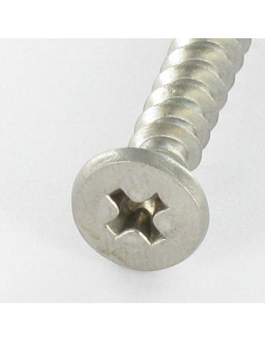 1 x Vite Per Pvc Acciaio Inox A2 Testa...