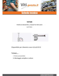 Graffetta Per Cavo con COLPO Diametro 6 nylon bianco 2