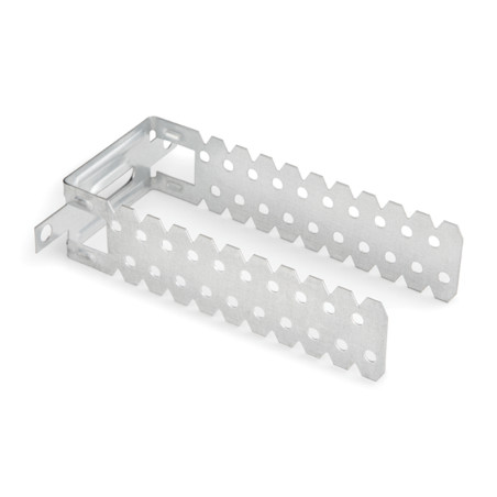 1 x Appendiabiti a forma di U per profili da 60 mm Zincate