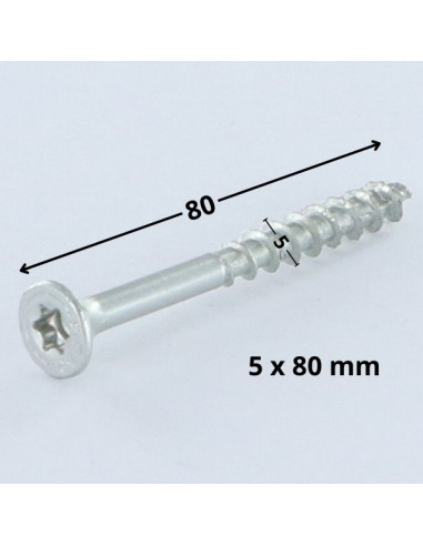 1 x Vite Spax Testa Forata T20 5X80 Filettata...