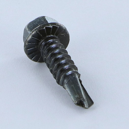 1 x Vite Autoperforante Testa Esagonale 5,5 x 22 Filetto A Lamiera Acciaio Zincato Nero