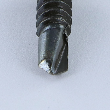 1 x Vite Autoperforante Testa Esagonale 6,3 x 63 Filetto A Lamiera Acciaio Zincato Nero