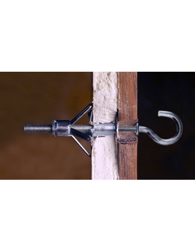 1 x Tassello Metallico 4X38 con Gancio Zincate