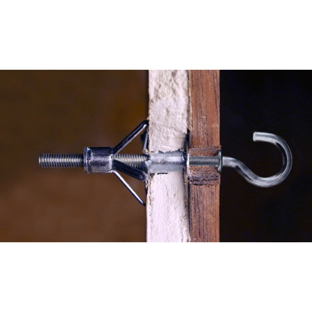 1 x Tassello Metallico 4X38 con Gancio Zincate