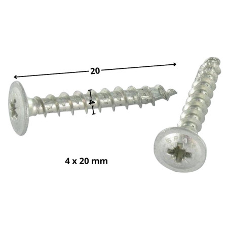 1 x Vite Spax Testa Piatta Pozy 4X20 WIROX