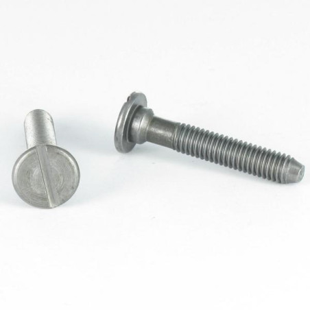 1 x Vite Per Metalli Testa Cilindrica Larga Con Intaglio M6X48 Dentellato Acciaio Grezzo