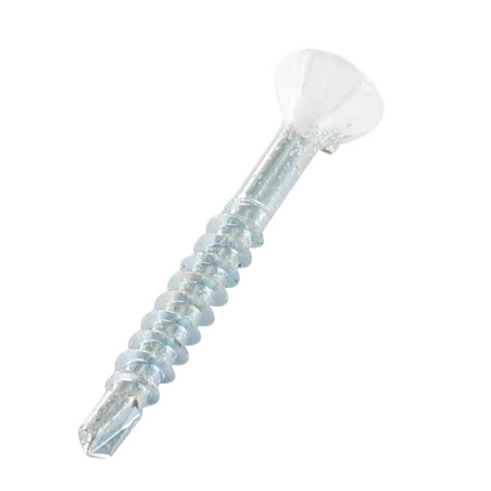 1 x Vite Per Legno E Truciolato Medium Testa Forata Dentellato T20 4X35 Filettata Su 24 Zincate Ral9010 Bianco Puro
