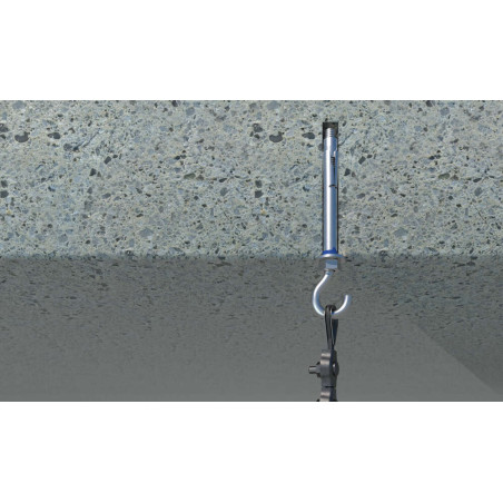 1 x Tassello Ancoraggio + Gancio Punta 11 M8X60 Zincate