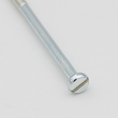 1 x Vite Per Metalli Testa Cilindrica Con Intaglio M3X80 Filettatura Parziale Zincate microviti