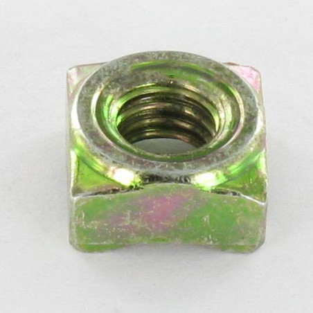 1 x Dado Quadrato A Saldare M8 14X14X6,5 Bicromato
