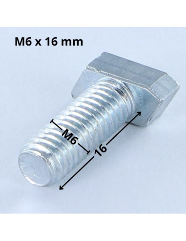 1 x Vite Per Metalli Testa Rombo M6X16 Zincate...