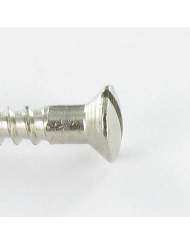 1 x Viti Per Legno Ottone Cromato Testa Forata...